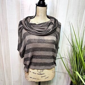 Geri C. Women Brown Stripped Shirt‎